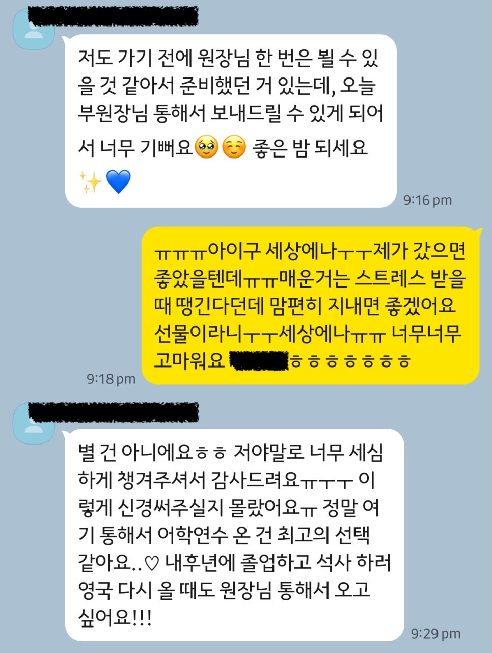 영국 런던 어학연수 후기 - ES 어학원 신** 학생