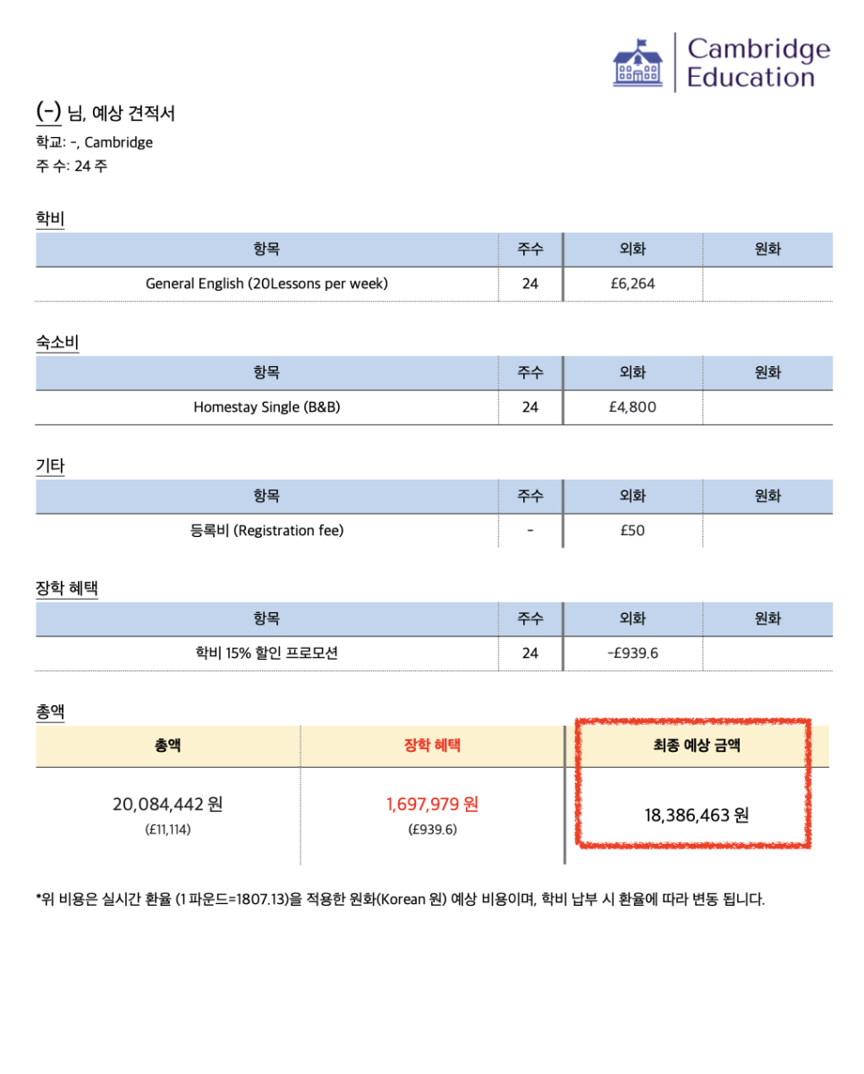영국 어학연수 비용 도시별 차이 총 정리