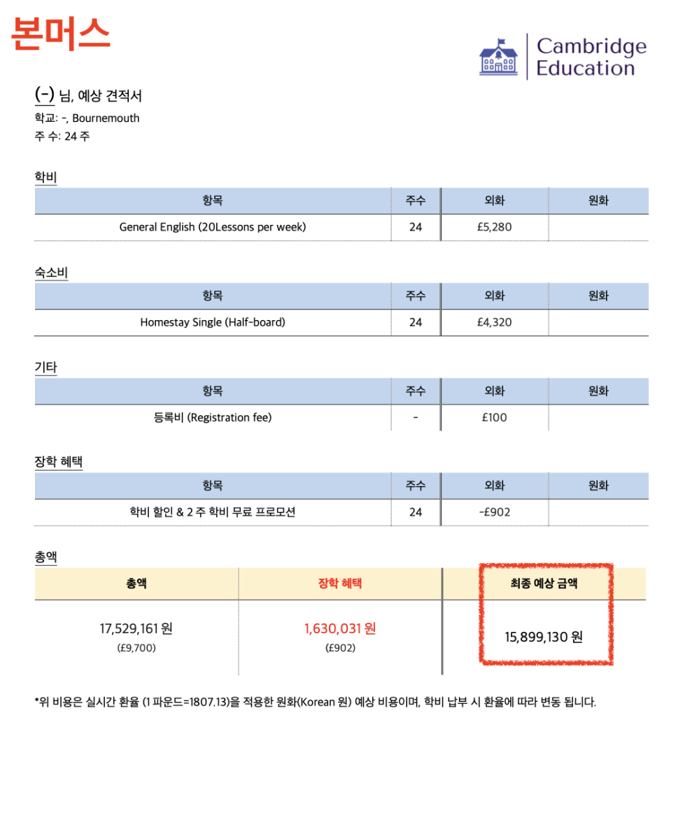 영국 어학연수 비용 도시별 차이 총 정리