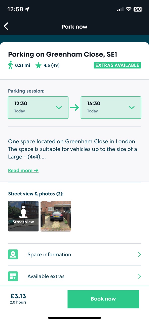 영국의 주차장 찾기 및 예약 어플 YourParkingSpace 소개
