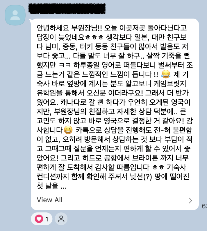 카카오톡 후기