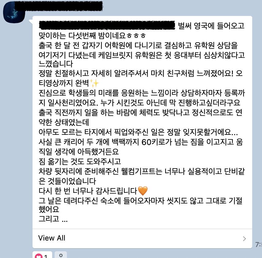 카카오톡 후기