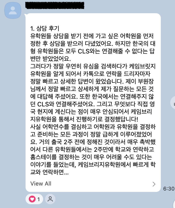 카카오톡 후기