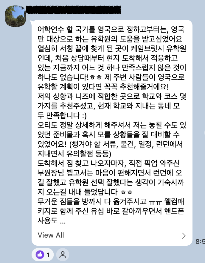 카카오톡 후기