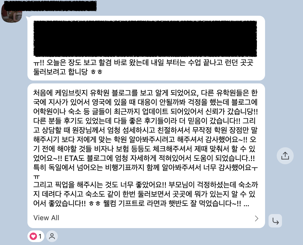 카카오톡 후기